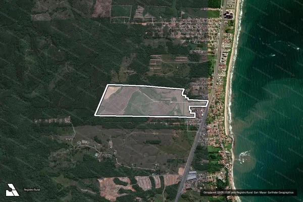 Imagem de satélite de Gleba do Barra Velha ? Arrozal - Parte 1 em Barra Velha - SC