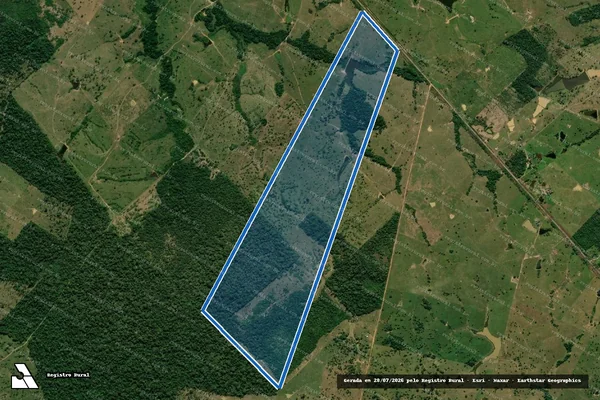 Imagem de satélite de Fazenda Santa Maria Lote 02 - Parte A/2 em Bujari - AC