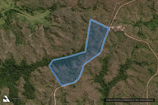 Imagem de satélite de FAZENDA RECANTO DAS ARARAS, PARTE DO LOTE 40 DO LOTEAMENTO FIRMESA, GLEBA 01 - 02ª ETAPA - Gleba 02 em Itacajá - TO