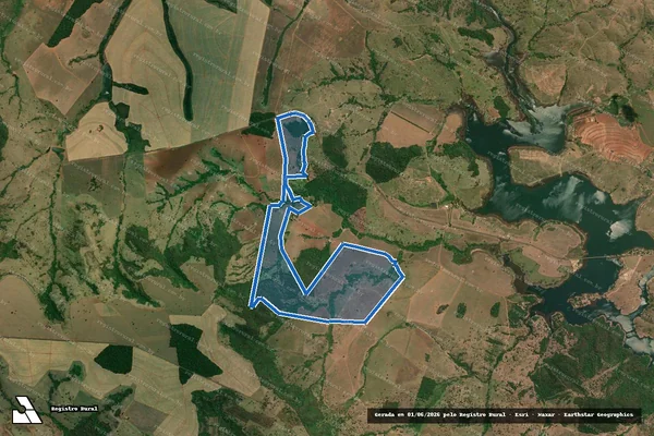 Imagem de satélite de FAZENDA BACURILÂNDIA, SANTA TEREZINHA e PIRACANJUBA - 001 em Buriti Alegre - GO