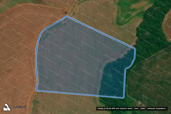 Imagem de satélite de Lotes Rurais n°43 e 210 da Gleba n°05 - Parte 1 em Sulina - PR