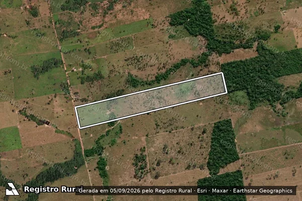 Imagem de satélite de LOTE RURAL Nº 221 - PARTE 1 em Nova Bandeirantes - MT