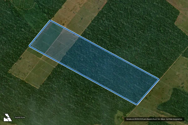 Imagem de satélite de SITIO PALHETA ? LOTE 156 GLEBA A ST. PALHETA GLEBA SAMAÚMA PF. GUAJARÁ-MIRIM  - Parte 1 em Guajará-Mirim - RO