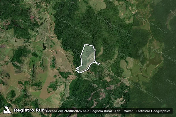 Imagem de satélite de FAZENDA NOSSA SENHORA APARECIDA - Gleba 01 em Itamaraju - BA