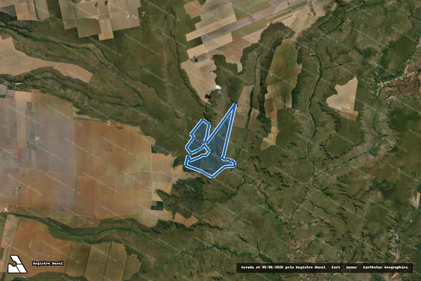 Imagem de satélite de FAZENDA SÃO JUDAS TADEU, DEN. FAZENDA PONTEIRO - Parte 1 em Riachão das Neves - BA