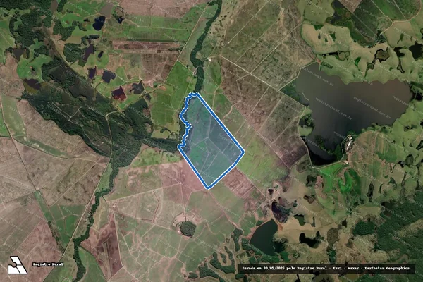 Imagem de satélite de Fazenda Guará - Matricula 7.037-A em Barra do Ribeiro - RS