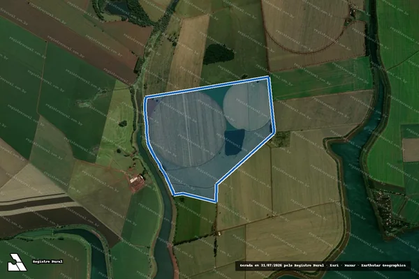 Imagem de satélite de Fazenda Água Grande em Maracaí - SP