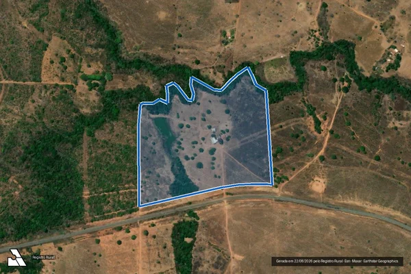 Imagem de satélite de 3ª Parte Junçao dos Lotes 66 e parte do Lote 65 do Loteamento Caracol, 7ª Etapa  - GLEBA 01 em Santa Tereza do Tocantins - TO