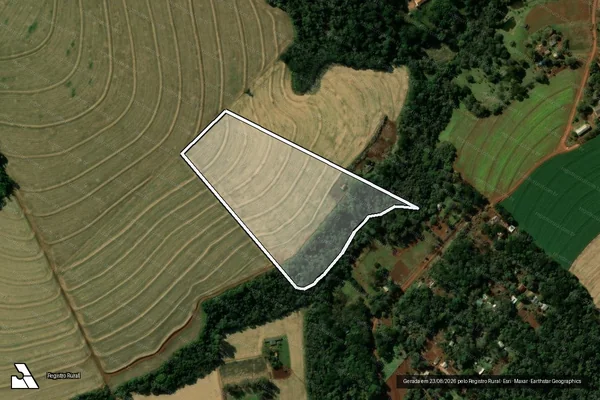 Imagem de satélite de LOTE N. 52-B-1-REMANESCENTE, DO IMÓVEL FAZENDA PIQUIRI - Parcela 1 em Cascavel - PR