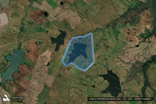 Imagem de satélite de Estância Descanso dos Dois Angicos II e III - Estância Descanso dos Dois Angicos III em Uruguaiana - RS