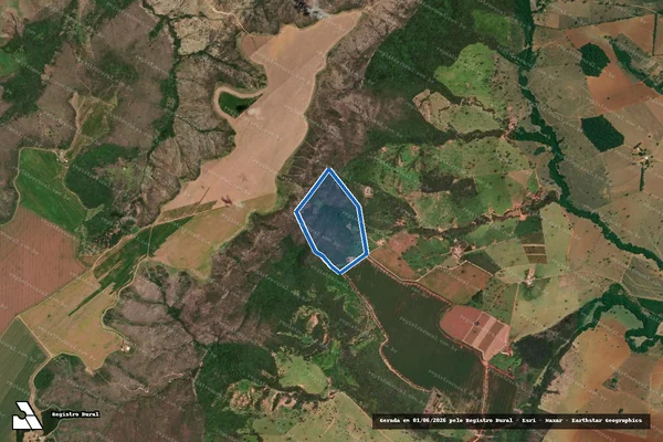 Imagem de satélite de Fazenda Campo Alegre ou Paraiso lugar Mata do Deus me Livre - 001 em Guarda-Mor - MG