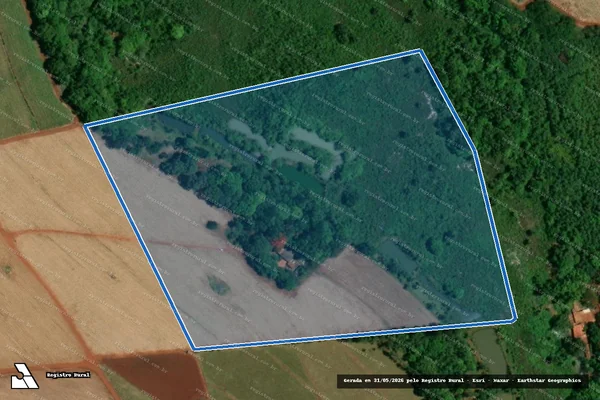 Imagem de satélite de FAZENDA CARIDADE, no lugar denominado ?MUTUM? - Parte 5B em Araporã - MG