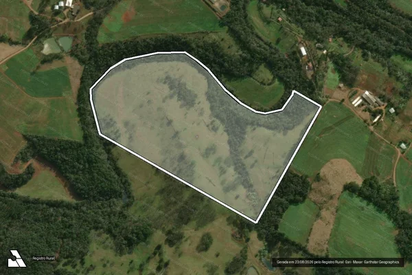 Imagem de satélite de Lote Colonial nº 108 - Matrícula 561 em São Miguel do Oeste - SC