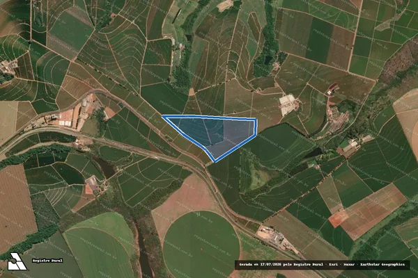 Imagem de satélite de FAZENDA SÃO BERNANDO E BOA VISTA LUGAR FAZENDA MAKENA - FAZENDA CLAUDIO -  Matricula 2339 em Patrocínio - MG