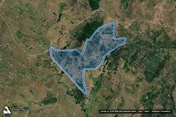 Imagem de satélite de ÁREA DESMEMBRADA 02 DA FAZENDA CACHOEIRA - Parte 1 em Pindoba - AL
