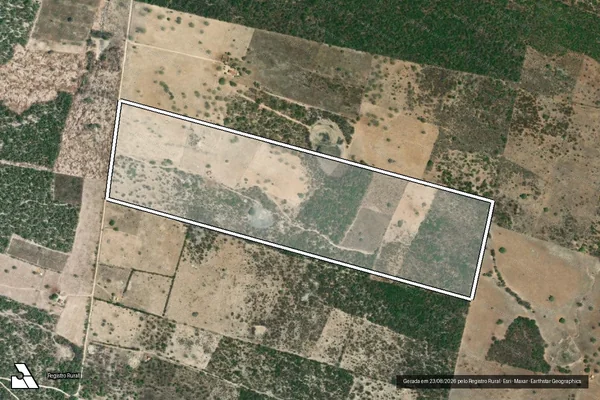 Imagem de satélite de LOTE 047 - P.A. JACARÉ CURITUBA - SETOR 02 - ÁREA SEQUEIRO - BOMBA 07 - LOTE 09 em Poço Redondo - SE