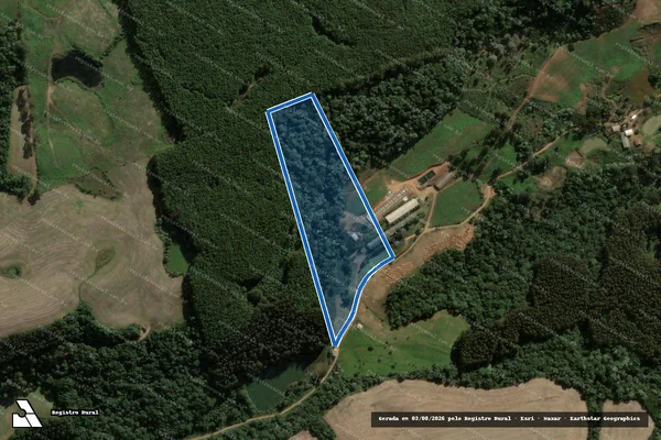 Imagem de satélite de FAZENDA ÁGUA PURA em Passos Maia - SC