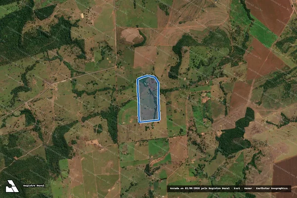 Imagem de satélite de FAZENDA ESTRELA - MATRICULA 3.587 em Juscimeira - MT