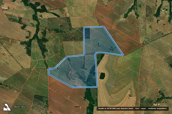 Imagem de satélite de FAZENDA SANTA MARIA - Matricula 9.619 em Nossa Senhora das Graças - PR