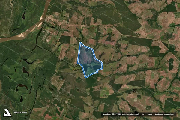 Imagem de satélite de FAZENDA LAGUINHO - 001 em Nova Crixás - GO