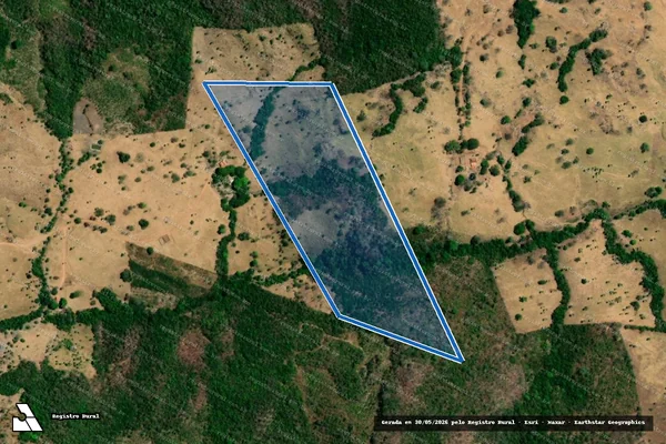 Imagem de satélite de Lote 02 do Loteamento Vão do Jatobá ? 1ª Etapa - Lote 02-C1 em Abreulândia - TO