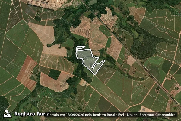 Imagem de satélite de Sítio São Joaquim - PARTE 1 em Novo Horizonte - SP