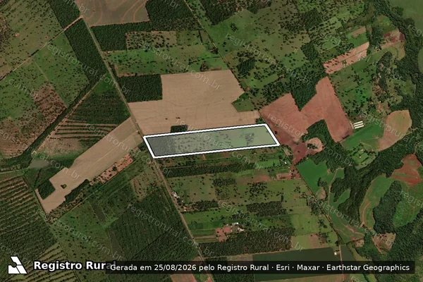 Imagem de satélite de Rancho T Barra - Parte 1 em Terenos - MS