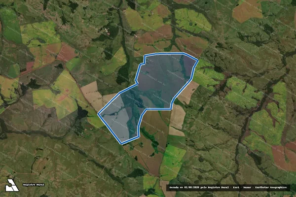 Imagem de satélite de Fazenda do Espinilho - Parcela 1 em Bossoroca - RS