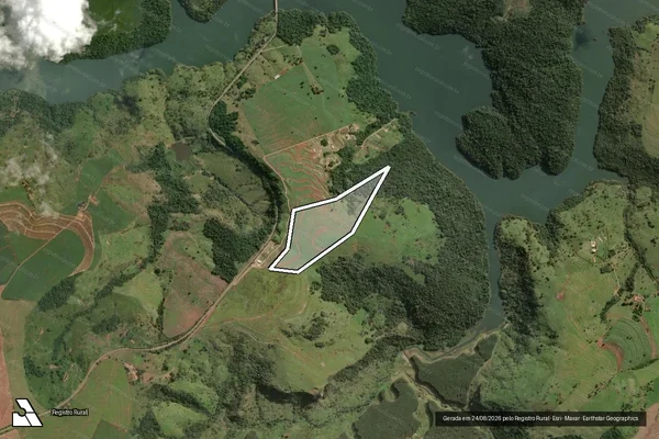 Imagem de satélite de Fazenda Gurucaia - Parcela 1 em Piraju - SP