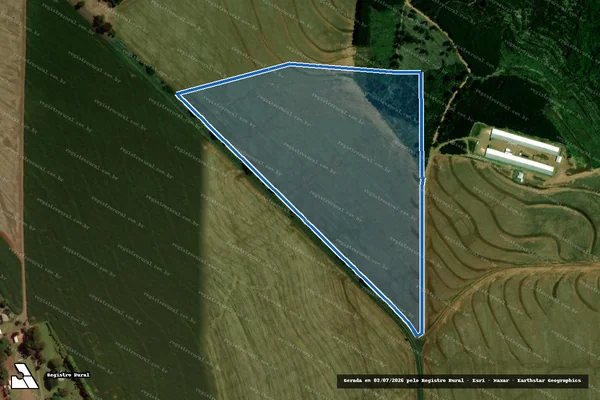 Imagem de satélite de Fazenda Ronquita I – Matricula 2036 em Mamborê - PR