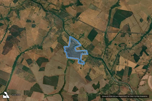 Imagem de satélite de FAZENDA CÓRREGO D ANTA - JACUBA - 001 em Gurinhatã - MG