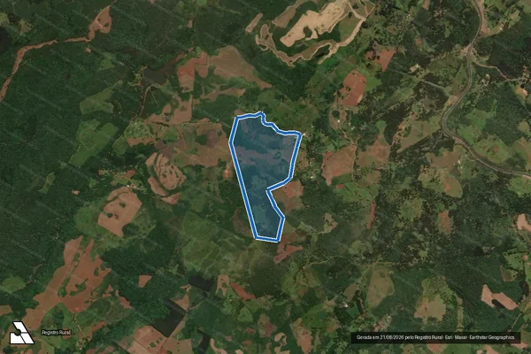 Imagem de satélite de Fazenda Nova - Mat. 11.423 - PARTE 02 em São José do Cerrito - SC