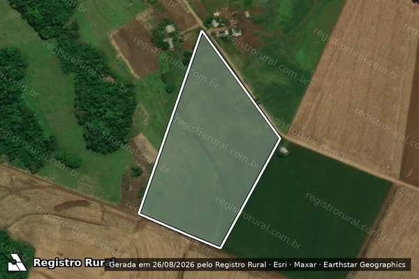Imagem de satélite de LOTE RURAL Nº51-P GLEBA 27-PO - LOTE RURAL Nº51-P GLEBA 27-PO em Pranchita - PR