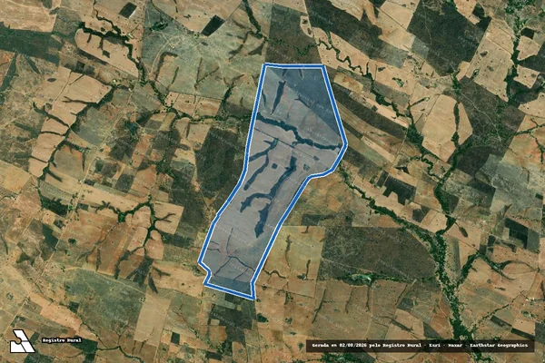 Imagem de satélite de FAZENDA BELO HORIZONTE - Parte 1 em Jeremoabo - BA