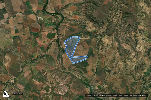 Imagem de satélite de Fazenda Porto Faria Velho/Piedade lugar denominado Genipapo - Parte 01 em Várzea da Palma - MG