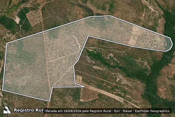 Imagem de satélite de FAZENDA JATOBÁ/ALEGRETE em São Raimundo das Mangabeiras - MA