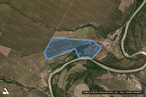 Imagem de satélite de FAZENDA RIACHO CLARO LAMIEIRÃO - Parte 1 em Santa Fé de Minas - MG