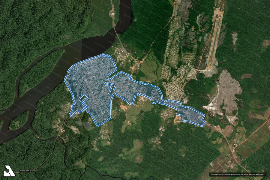Imagem aérea do item B
