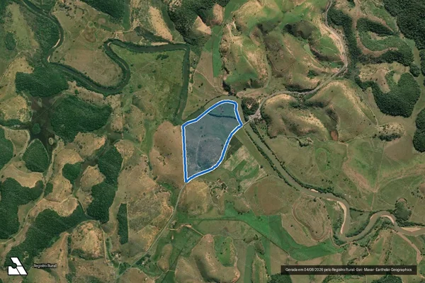 Imagem de satélite de Fazenda Santa Mônica e Correnteza - GLEBA A em Campos dos Goytacazes - RJ