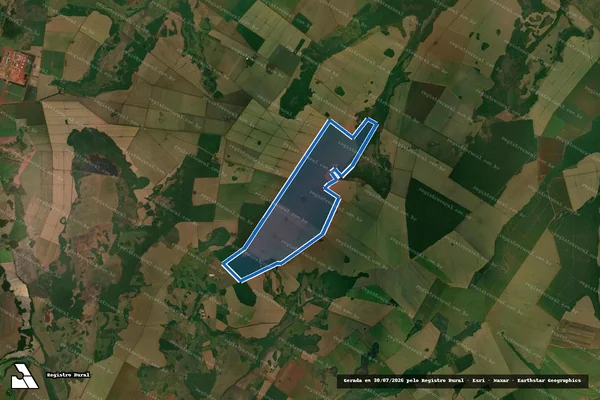 Imagem de satélite de Fazenda Mimoso - Gleba 1 - GLEBA-01 em Rio Brilhante - MS