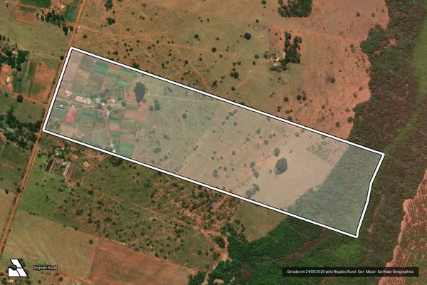 Imagem de satélite de Lote 62 ? Projeto de Assentamento Primavera - Parte 1 em Jaraguari - MS