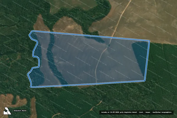Imagem de satélite de FAZENDA CAMPINAS BELAS - B - Matrícula 3205 em Tibagi - PR