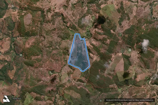 Imagem de satélite de FAZENDA CACHOEIRA - FAZENDA CACHOEIRA em Rubelita - MG