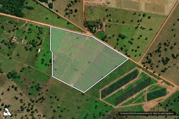 Imagem de satélite de Parte de Lote de terras situado na Gleba Bom jardim - Parte 1 em Cáceres - MT