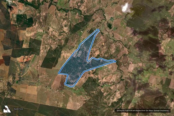 Imagem de satélite de FAZENDA TABUAL em Francisco Sá - MG