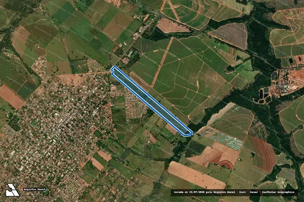 Imagem de satélite de SITIO OURO VERDE - LOTE N° 272-REMANESCENTE - Parcela 1 em Cidade Gaúcha - PR