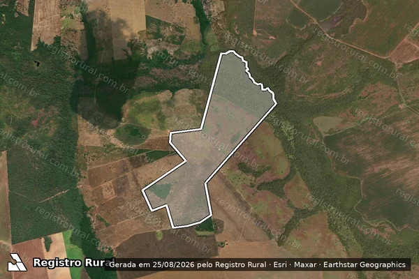 Imagem de satélite de LOTE 01 (PARTE) ? FAZENDA BONITA DA BOA SORTE - Parte 1 em Silvanópolis - TO