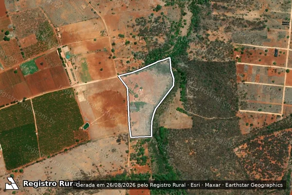 Imagem de satélite de FAZENDA BOA SORTE - Gleba 02 em Uibaí - BA
