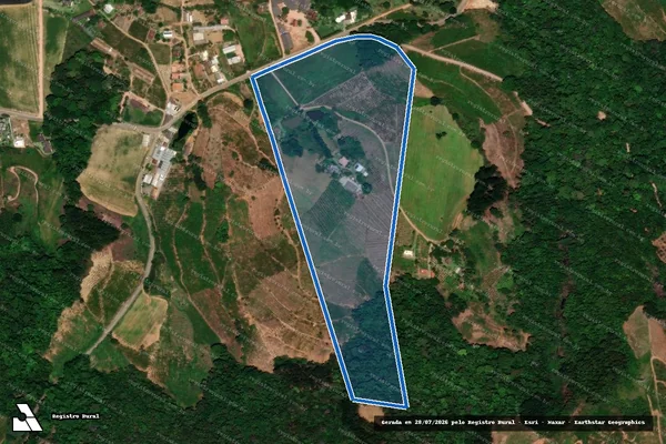 Imagem de satélite de Sitio Vitorino Caliman - PARCELA 01 em Venda Nova do Imigrante - ES