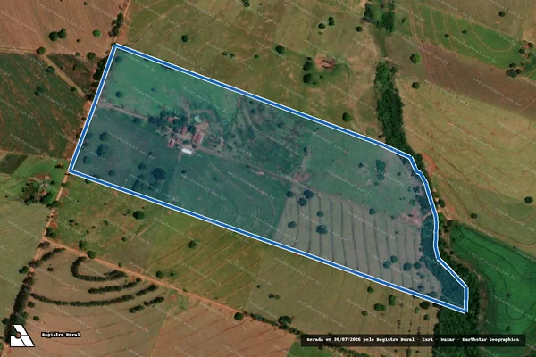 Imagem de satélite de Lote rural nº 95-D e 96 da Gleba n° 4 do Ìmovel Ivaí - Parte 1 em Tapira - PR